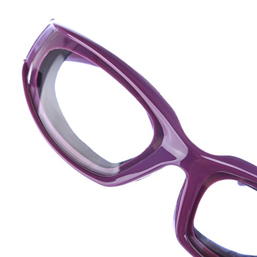 2 Pack Onion Goggles Tear Free Kitchen Eye Glasses Onion Cutting Goggles with Inside Sponge (Purple)