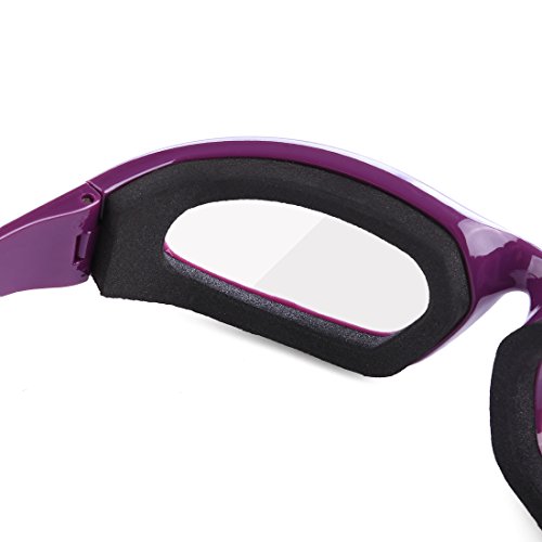 2 Pack Onion Goggles Tear Free Kitchen Eye Glasses Onion Cutting Goggles with Inside Sponge (Purple)