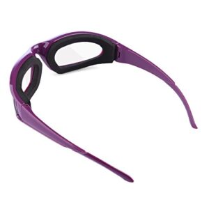 2 Pack Onion Goggles Tear Free Kitchen Eye Glasses Onion Cutting Goggles with Inside Sponge (Purple)