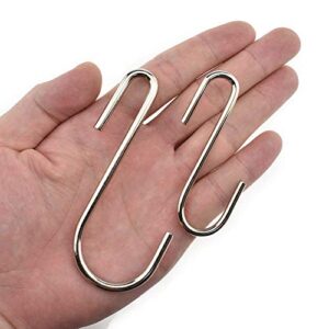 20 Pack Heavy Duty S Hooks Stainless Steel S Shaped Hooks Hanging Hangers for Kitchenware Spoons Pans Pots Utensils Clothes Bags Towers Tools Plants (Silver)