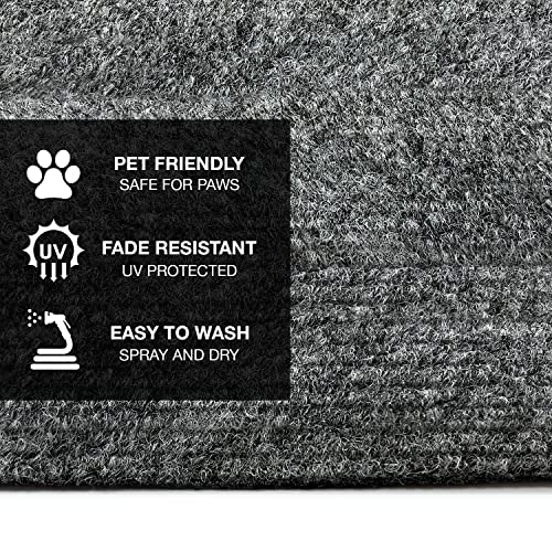 Prest-O-Fit 2-4064 Outrigger RV Step Rug Castle Gray 18 in. Wide, 3 Step Set