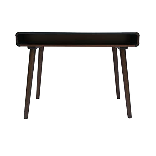 Christopher Knight Home Peninah Mid-Century Rubberwood Writing Desk, Charcoal Grey / Medium Brown