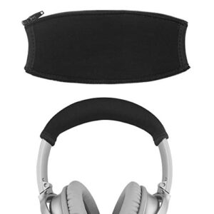 geekria headband cover compatible with bose quietcomfort 35 series 2 gaming, qc35ii, qc25 headphones, headband cushion/headband protector/easy diy installation no tool needed (black)