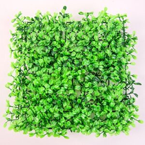 SLSON Aquarium Decorations Grass Artificial Plastic Lawn 9 inches Square Landscape Green Plants for Saltwater Freshwater Tropical Fish Tank Decoration,with 8 Pcs Suction Cups