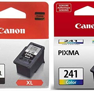 Genuine Canon PG-240XL High Capacity Black Ink Cartridge (5206B001) + CL-241 Color Ink Cartridge (5209B001)