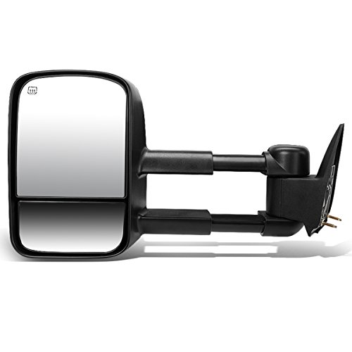 DNA Motoring TWM-001-T111-BK-L Powered Heated Towing Mirror Compatible With 03-06 Silverado Suburban Avalanche Tahoe Sierra Yukon, Left Side