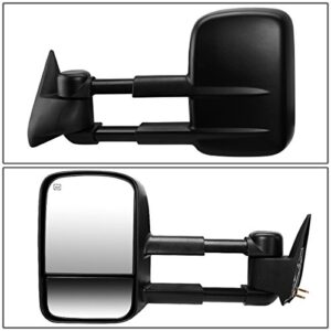 DNA Motoring TWM-001-T111-BK-L Powered Heated Towing Mirror Compatible With 03-06 Silverado Suburban Avalanche Tahoe Sierra Yukon, Left Side