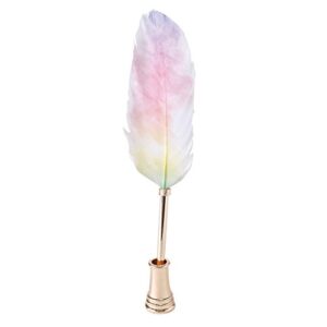 spice of life feather quill pen & stand holder - pink - ballpen set, office/school accessories