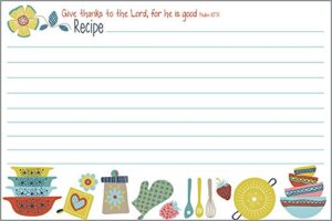 groovy kitchen recipe cards - with scripture