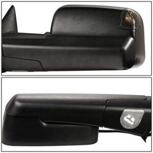 DNA Motoring TWM-013-T888-BK-SM-L Powered Tow Mirror+Heat+LED Smoked Left/Driver [For 09-16 Dodge RAM]