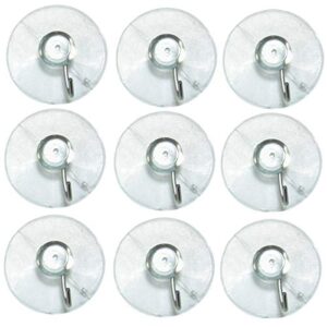 large 10 piece value pack clear plastic suction cup with removable hook 1 5/8" (41.28mm)