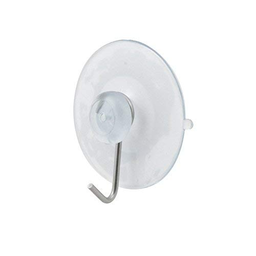 Large 10 Piece Value Pack Clear Plastic Suction Cup with Removable Hook 1 5/8" (41.28mm)