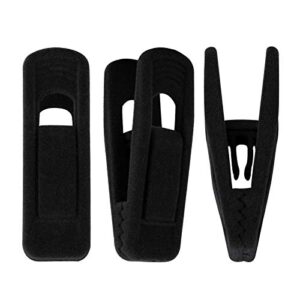 trgowaul velvet hangers clips, pants hangers velvet clips, strong finger clips perfect for thin velvet hangers (60pc, black)