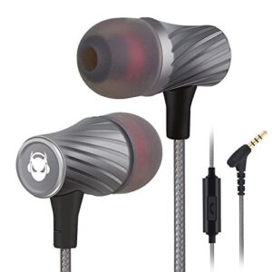 mindbeast super bass 90%-noise isolating earbuds with microphone and case-amazing sound effects and game experience for women, men, kids-headphone jack compatible with apple, samsung, sony, xbox
