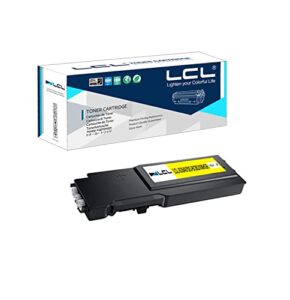 lcl compatible toner cartridge replacement for dell 3840 s3840 s3840cdn 3845 s3845cdn 593-bcbd xmhgr high yield (1-pack yellow)