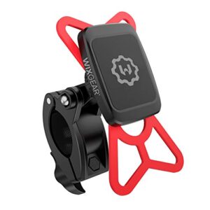 wixgear universal magnetic bicycle & motorcycle handlebar phone holder for cell phones and gps with fast swift-snap technology,
