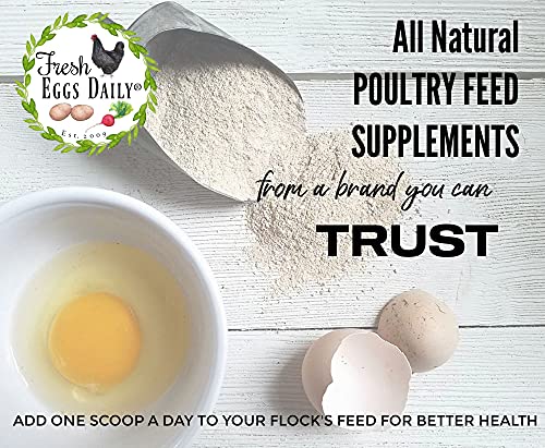 Fresh Eggs Daily Brewer's Yeast with Garlic Powder and Niacin for Ducks Feed Supplement Vitamins for Backyard Chickens 1LB