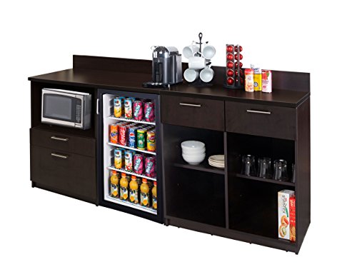 Coffee Break Lunch Room Furniture Buffet Model 4222 BREAKTIME 2 piece group Color Espresso - Factory Assembled (NOT RTA) Furniture Items ONLY.