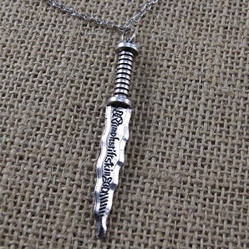 wassana Fashion Necklace Once Upon a Time Rumplestiltskin Dagger Pendant Cosplay Fan