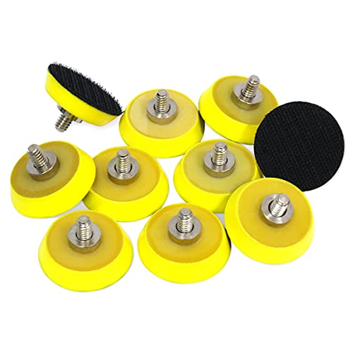 Ouya 10PCS M6 Thread 1" Velcro Backing Pad Hook and Loop Plate for Air Sander and Dual Action Car Polisher Pack