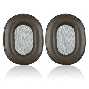 jecobb mdr-1r earpads replacement memory foam & protein leather ear cushion pads cover for sony mdr-1r, mdr-1rnc headphones (brown)