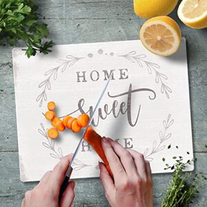 CounterArt Heart of the Home Decorative 3mm Heat Tolerant Tempered Glass Cutting Board 10” x 8” Manufactured in the USA Dishwasher Safe