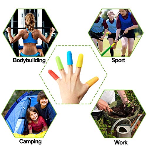 Qulable 10 Pieces Silicone Finger,Finger Protector, Finger Sleeves Great for Glue/Craft/Sewist/Wax/Rosin/Resin/Honey/Adhesives/Finger Cracking/Sport Games (Colors)