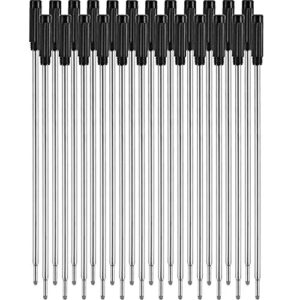 jovitec 24 pieces replaceable ballpoint pen refills metal pen ink refills smooth writing 4.5 inch (11.6 cm) and 1 mm medium tip (black)