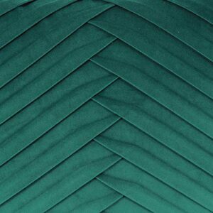 Life is Good James Pleated Velvet Square Throw Pillow, 1 Count (Pack of 1), Green