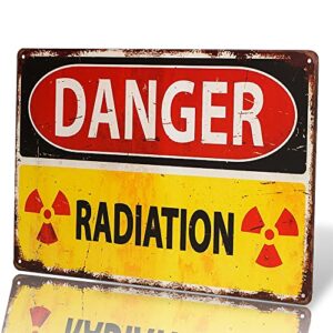 dingleiever-danger sign-danger radiation allied military vintage metal sign -funny vintage signs