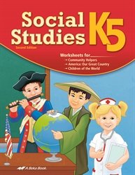 social studies k5 - abeka 5 year old kindergarten student activity book
