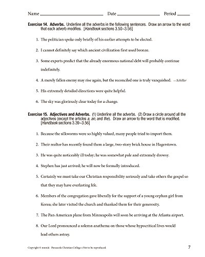 Workbook VI for Handbook of Grammar and Composition - Abeka 12th Grade 12 Highschool English Grammar and Writing Student Work Text