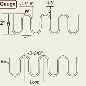 Blue Caspian B.C. Upholstery Zig Zag No Sag Furniture Spring (Sinuous Wire) - 9 Gauge / 120' Roll