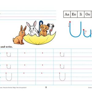 Writing With Phonics K5 Manuscript - Abeka 5 Year Old Kindergarten Manuscript Phonics Penmanship Student Work Book