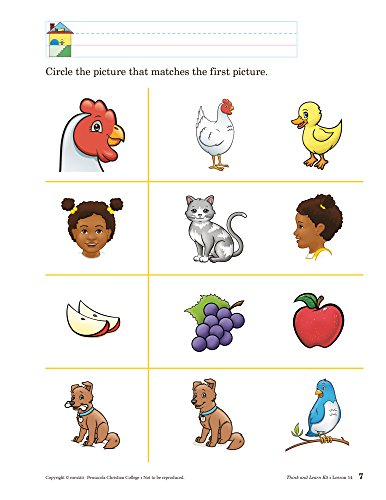 Think and Learn K5 - Abeka 5 Year Old Kindergarten Phonics Reading Development and Comprehension Student Activity Book