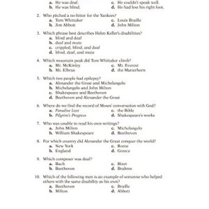 Read and Comprehend 6 Skill Sheets - Abeka 6th Grade 6 Reading Comprehension Student Activity Book