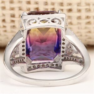 preeyanan Noble 925 Silver Filled Purple Topaz Ametrine Wedding Gemstone Rings Engagement (6)
