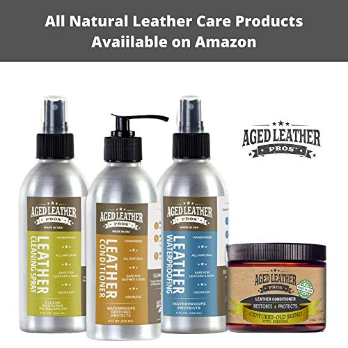 Aged Leather Pros pH Balanced Leather Cleaner (8 oz) for Suede, Nubuck, and Any Leather | Protects Purses, Shoes, Jackets, Couches, Auto Interior, Saddles and Much More