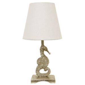 décor therapy tl15454 table lamp, silver leaf