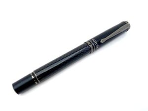 carbon fiber roller pen matte black - black ink, smooth writing, executive for business and professionals, cool pen and classy gift for men or women. gift box included: shoptotum shadow moon