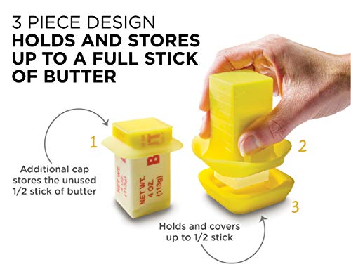 FusionBrands ButterEasy Butter Spreader and Butter Stick Holder - The Simple Way to Spread Butter - Easily Spread Butter on Cookware, Baking Dishes, Corn, Toast and Other Warm Foods