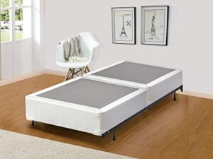 mattress solution fully assembled split wood traditional boxspring/foundation for mattress, twin, gray and white