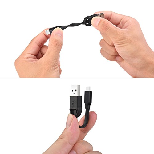 Short USB C to USB A, Type-C Charger Cable Cord PowerLine Keychain 3 Inches Fast Charging Cord Compatible with Samsung Galaxy S20/ S20 Plus/S10/S9/Note 20 Ultra/Google Pixel OnePlus Huawei (3 Packs)