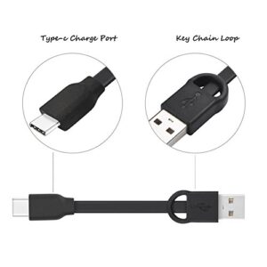 Short USB C to USB A, Type-C Charger Cable Cord PowerLine Keychain 3 Inches Fast Charging Cord Compatible with Samsung Galaxy S20/ S20 Plus/S10/S9/Note 20 Ultra/Google Pixel OnePlus Huawei (3 Packs)