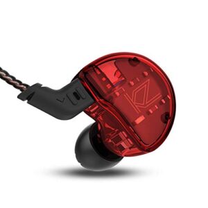 KZ ZS10 Wired Earphones in-Ear Headphones, 5 Hybrid Drivers KZ Earbuds HiFi Stereo Headset Noise Isolating Earphone (no Mic, red)