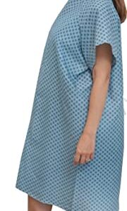 AMU Solutions 12 Pack - Blue Hospital Gown with Back Tie/Hospital Patient Robes with Ties - One Size Fits All Wholesale