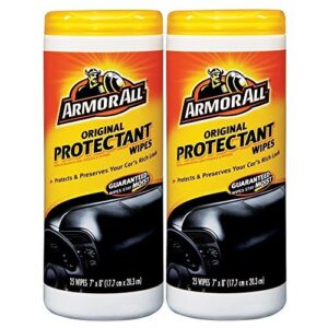 armor all car wipes, original protectant, 25 count, (pack of 2)
