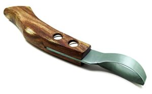 hoof knife 7.5" large farrier tools wooden handle premium instruments upgraded pattern