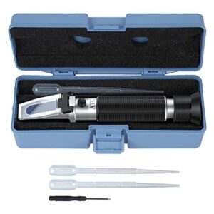 AUTOUTLET Salinity Refractometer Saltwater Aquarium for Seawater, Pool, Tank, Marine, Fishkeeping, 0-100PPT & 1.000-1.070 Salinity Tester with ATC Function Salinity Hydrometer Kit