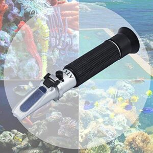 AUTOUTLET Salinity Refractometer Saltwater Aquarium for Seawater, Pool, Tank, Marine, Fishkeeping, 0-100PPT & 1.000-1.070 Salinity Tester with ATC Function Salinity Hydrometer Kit